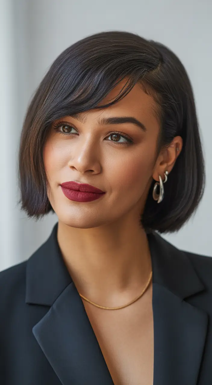 Chic bob hairstyles 2026 Side Part Bob With Polished Curves