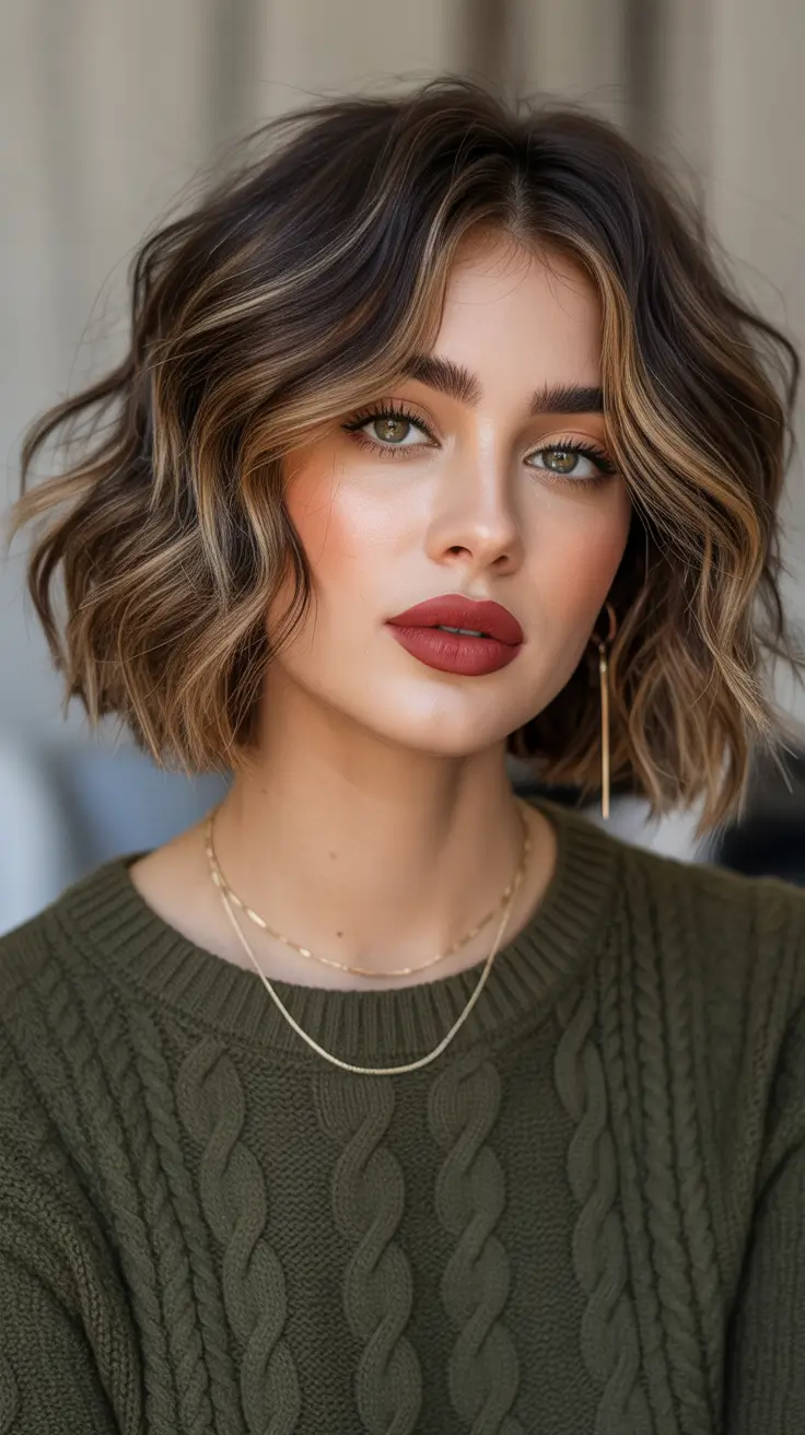 Chic bob hairstyles 2026 Choppy Wavy Bob With Lived In Texture