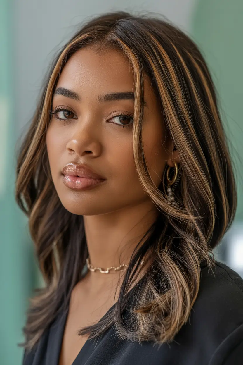 Chic medium length hairstyles 2026 Dimensional waves with face framing highlights