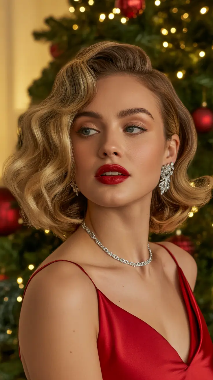 Chic medium length hairstyles 2026 Old Hollywood inspired waves for modern celebrations