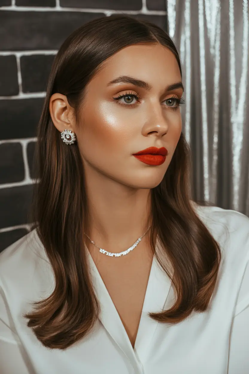 Chic medium length hairstyles 2026 Sleek straight length with understated elegance