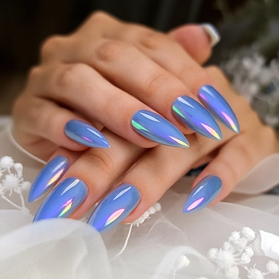 chrome nail designs 2026 - pink nails with subtle chrome accents