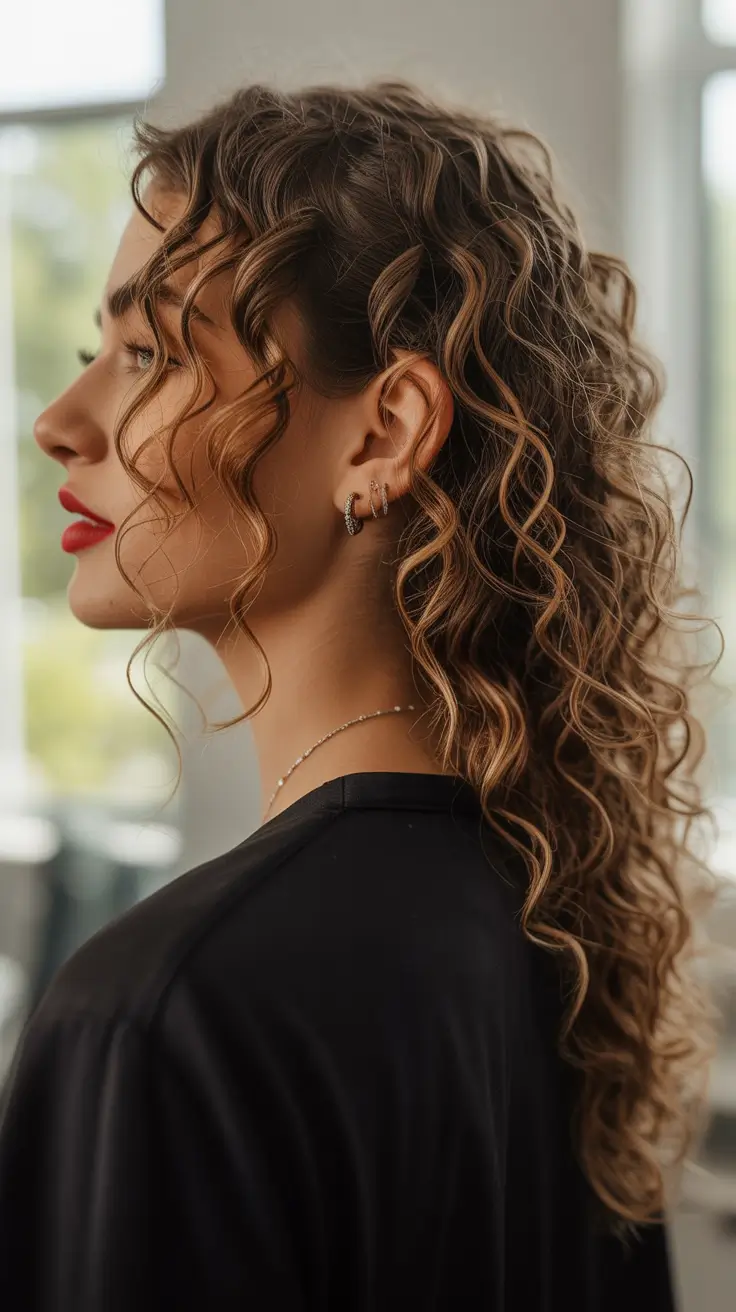 Cute hairstyle inspiration 2026 Curly Waterfall Texture With Defined Tendrils