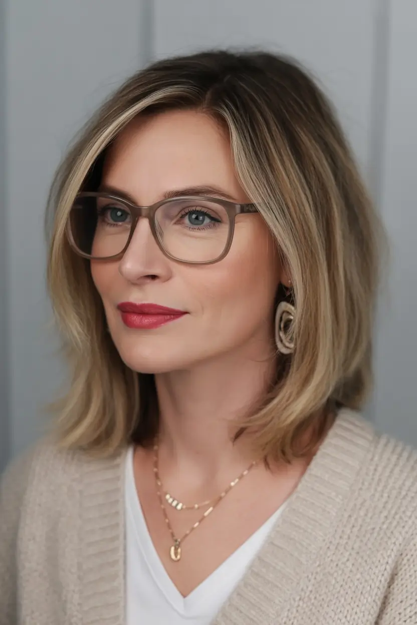 Haircut ideas for women over 40 2026 Modern Mid Length Cut With Natural Texture