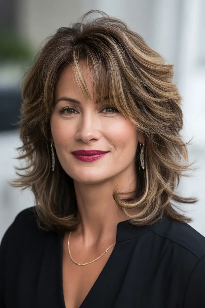 Haircut inspiration 2026 Polished Shoulder Length Layers For Mature Elegance