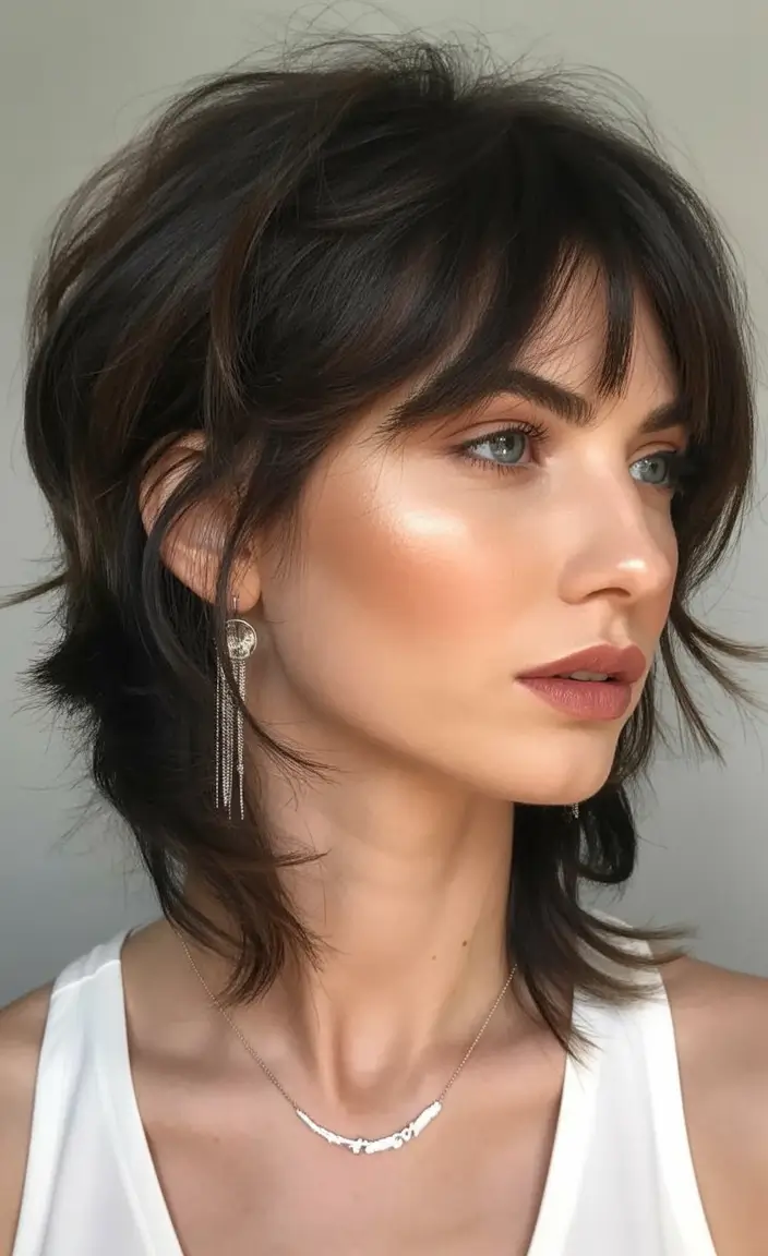 Haircut inspiration 2026 Layered Modern Shag With Contoured Bangs