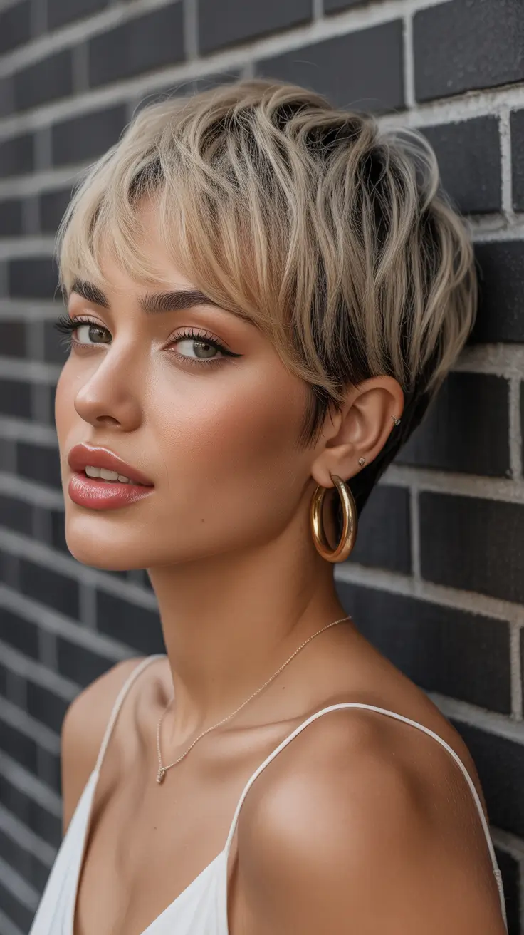 Haircut inspiration 2026 Chic Textured Pixie Glow