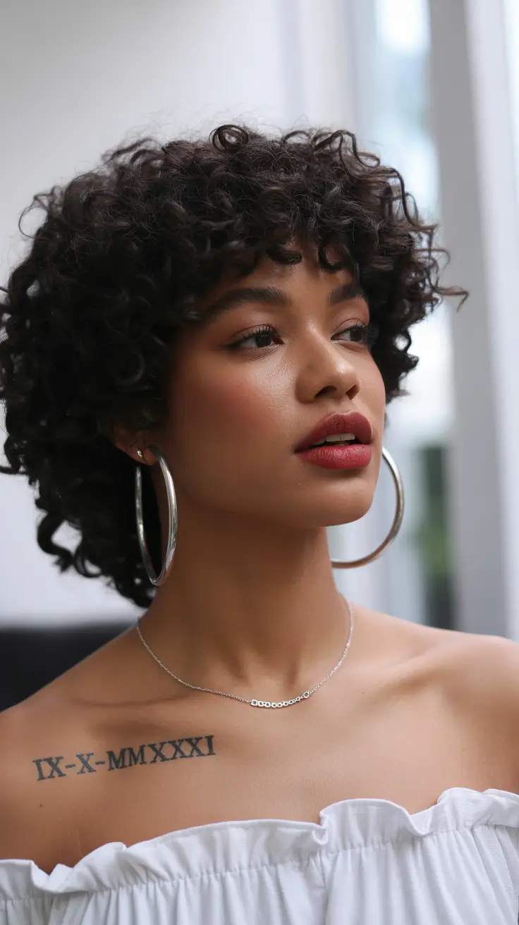 Modern Hairstyles for black women 2026 Soft Curly Volume With Short Layers