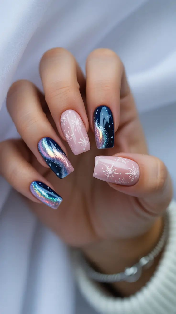 nails design trends 2026 soft winter galaxy almond