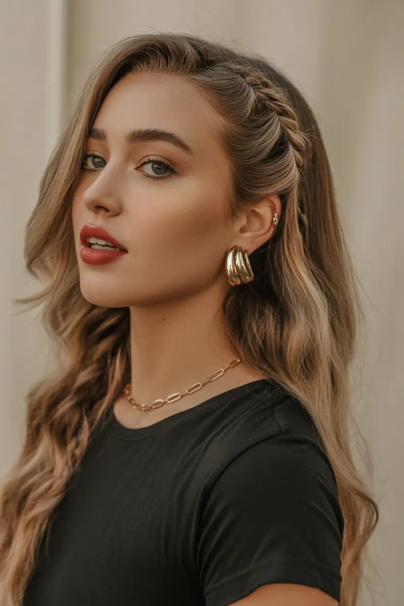 braids hairstyle Soft Side Twist Braid With Natural Movement