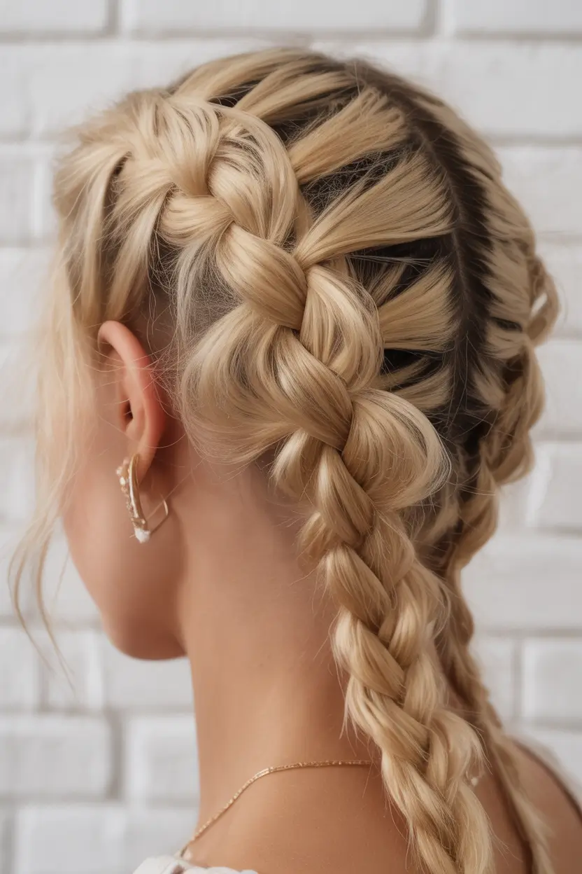 braids hairstyle Loose Dutch Braids With Hidden Volume