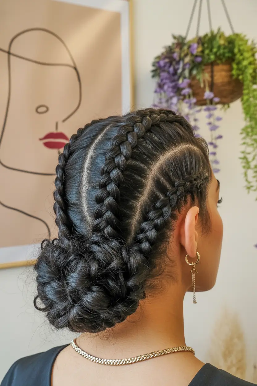 braids hairstyle Romantic Feed In Braids With Soft Curves