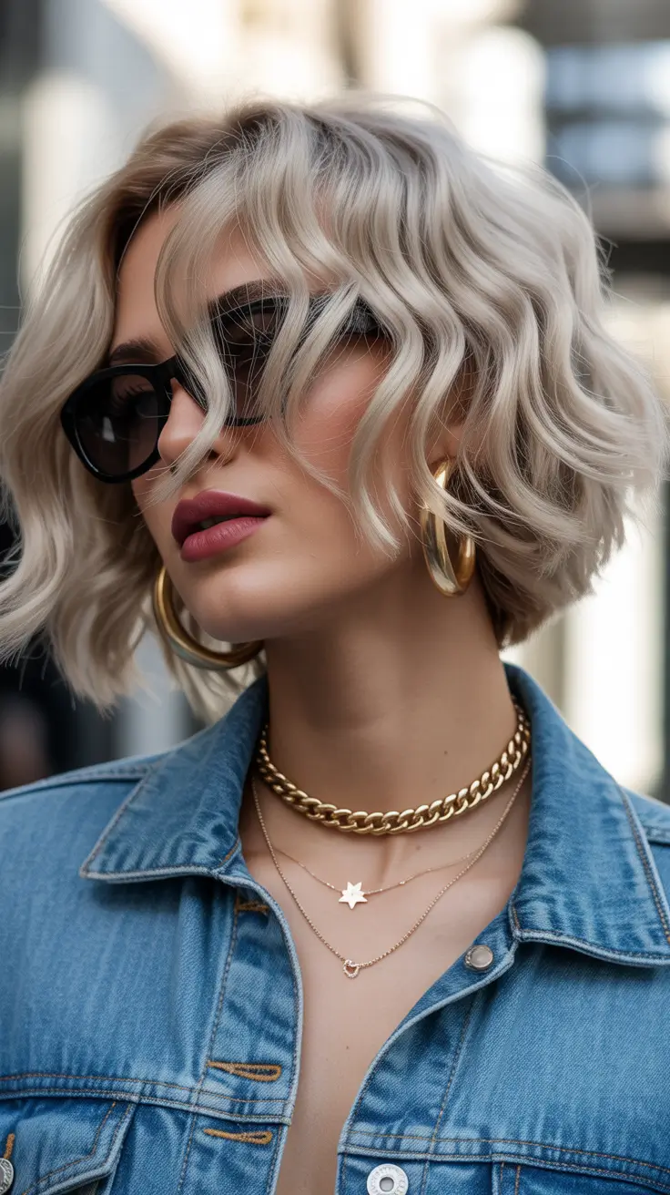 New short hairstyles for women 2026 Soft Wavy Bob With Modern Volume