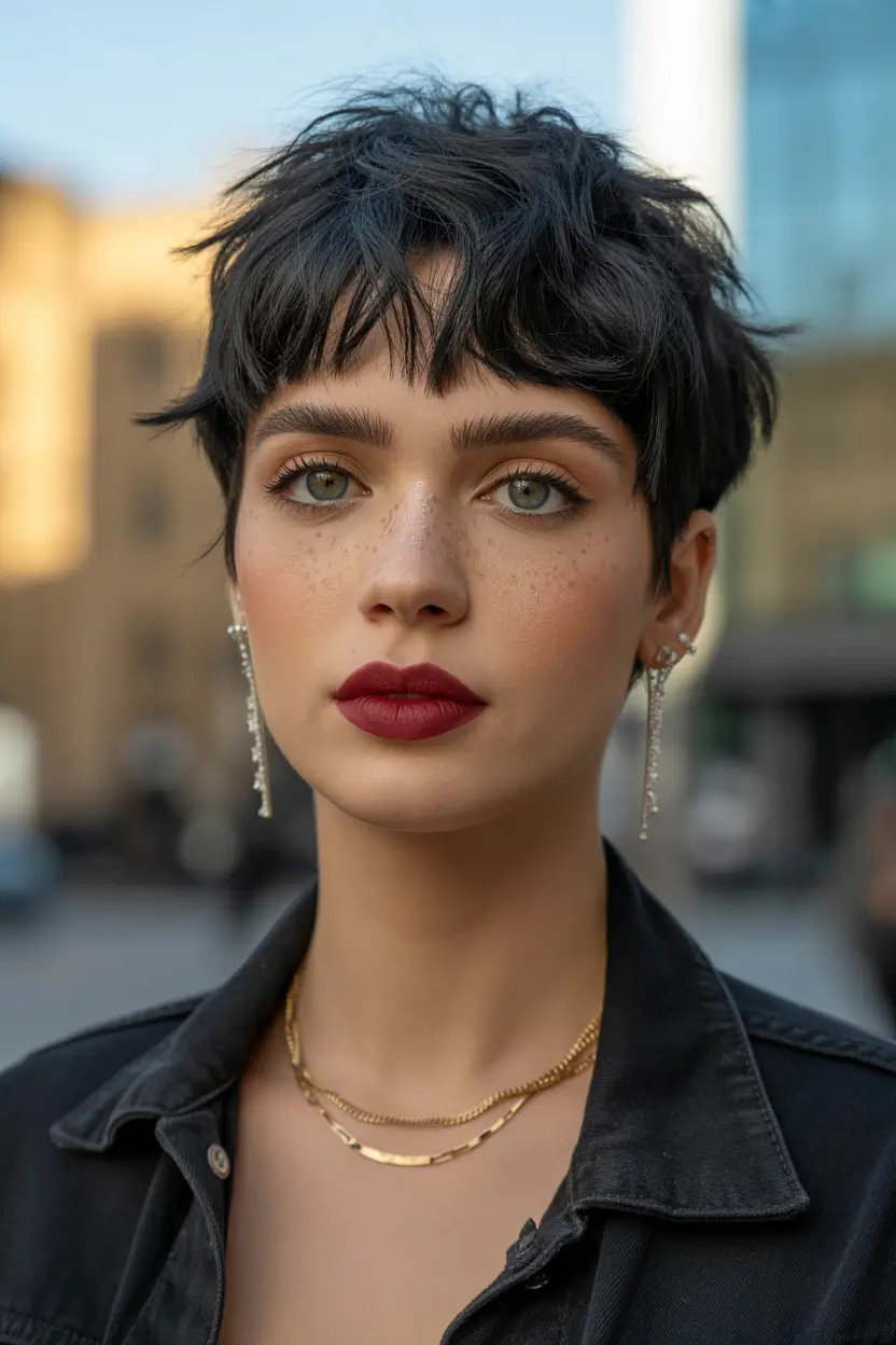 New short hairstyles for women 2026 Messy Cropped Pixie With Choppy Texture