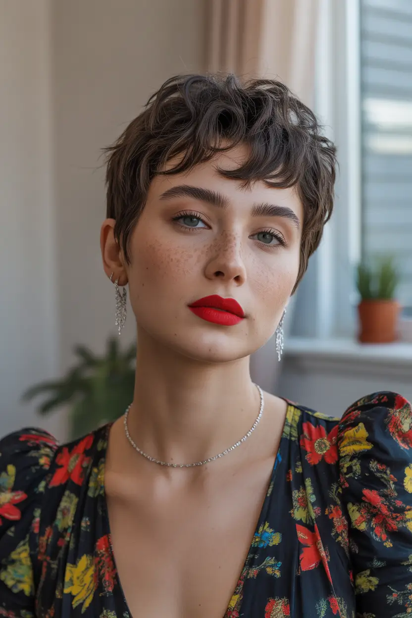 New short hairstyles for women 2026 Fresh Textured Pixie With Soft Feminine Lines