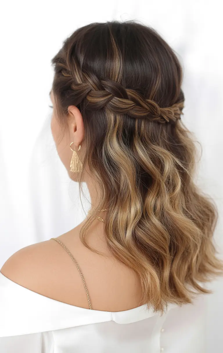 Quick hairstyles for women 2026 Soft Half-Up Braids For Medium Length Hair