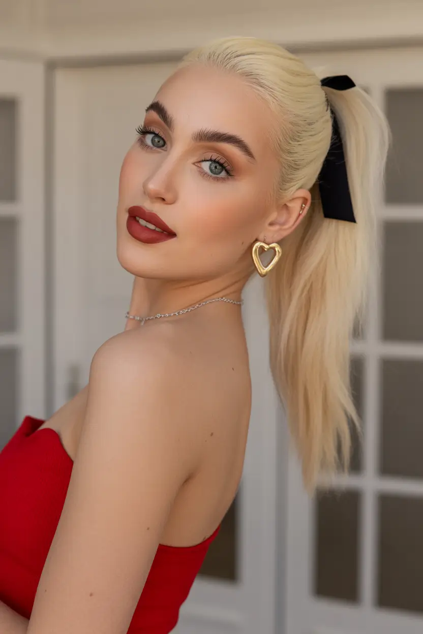 Quick hairstyles for women 2026 Sleek High Ponytail With Statement Finish