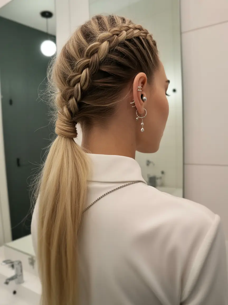 Quick hairstyles for women 2026 Braided Ponytail For Polished Everyday Wear