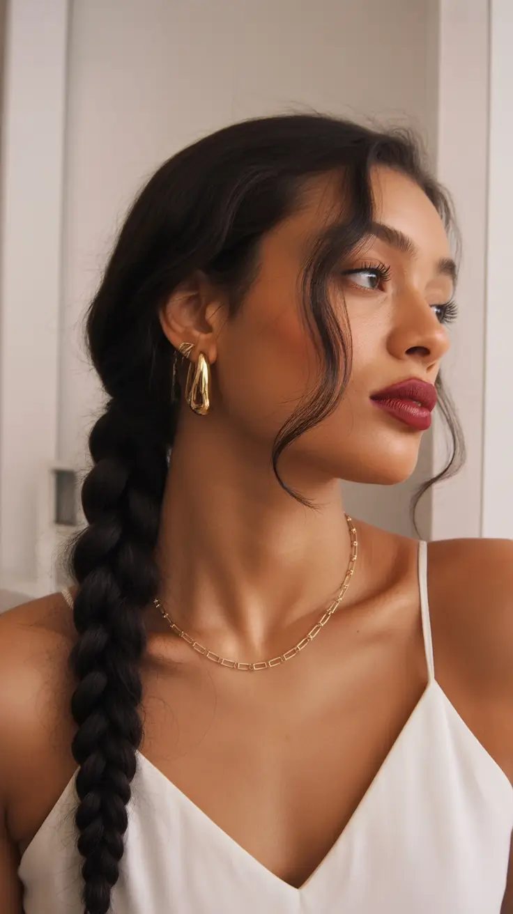 Quick hairstyles for women 2026 Loose Side Braid With Soft Face Pieces