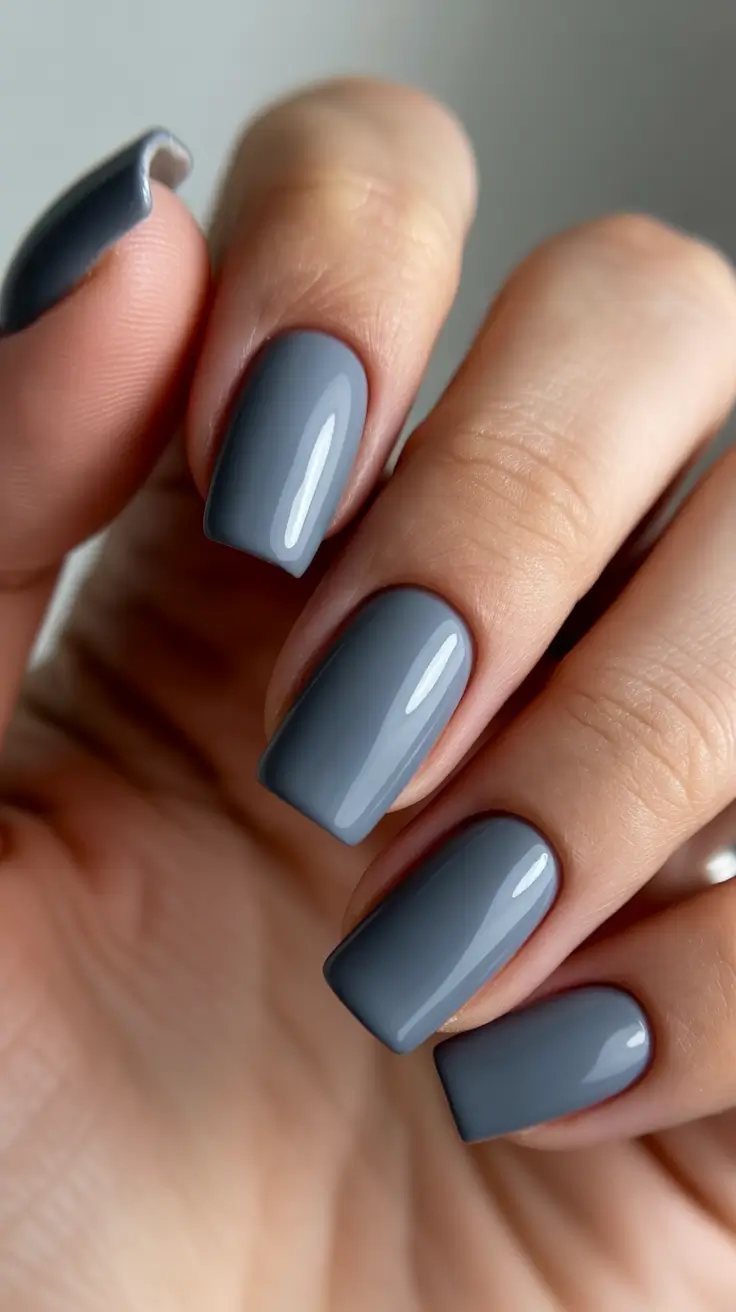 simple nails trend 2026 Cool Blue Simplicity for Everyday Wear