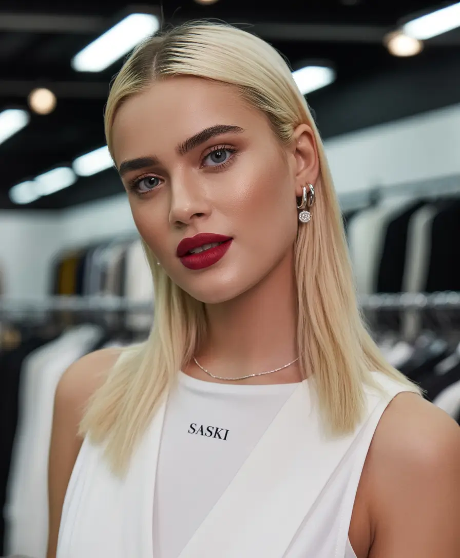 Straight hairstyles ideas 2026 Polished Mid Length With a Clean Center Part