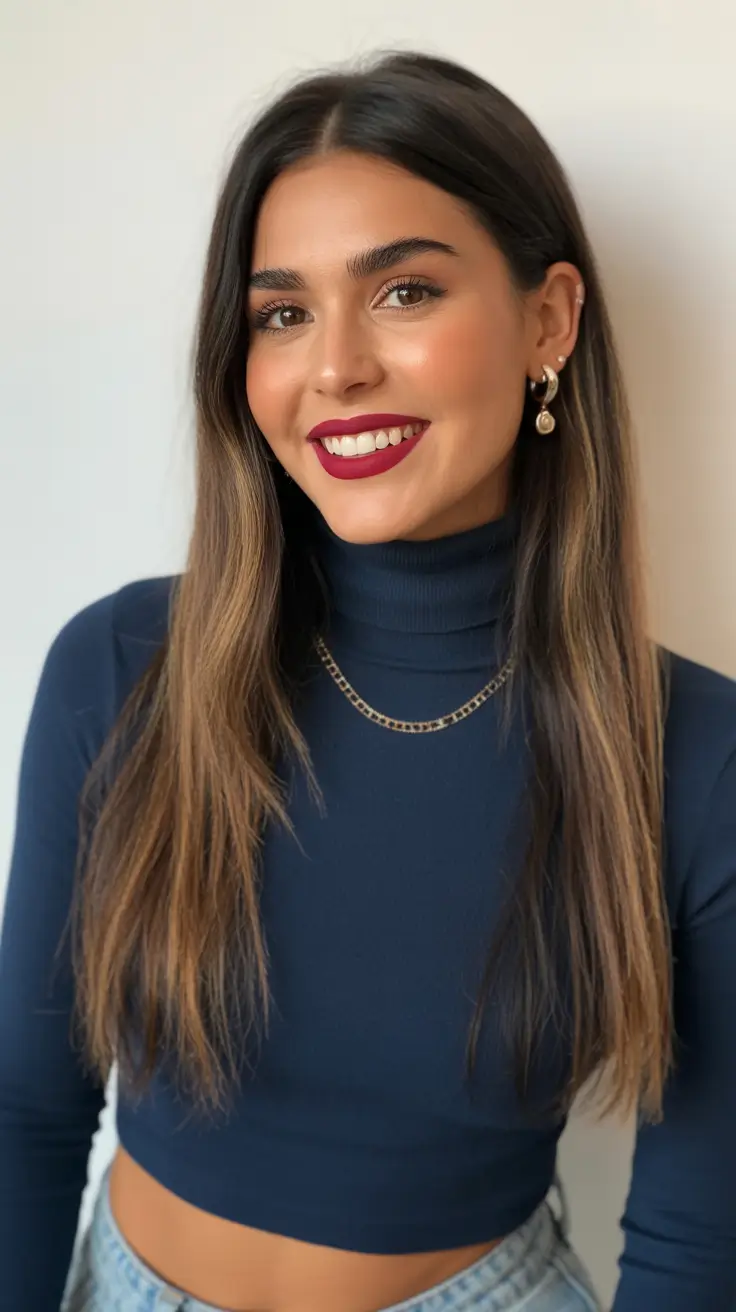 Straight hairstyles ideas 2026 Relaxed Straight With Soft Natural Texture