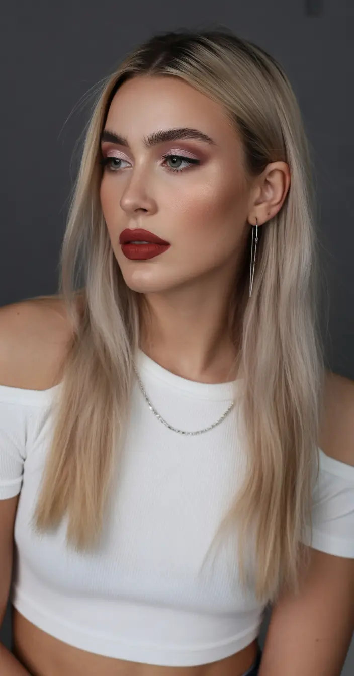 Straight hairstyles ideas 2026 Soft Platinum Straight With Minimal Layers
