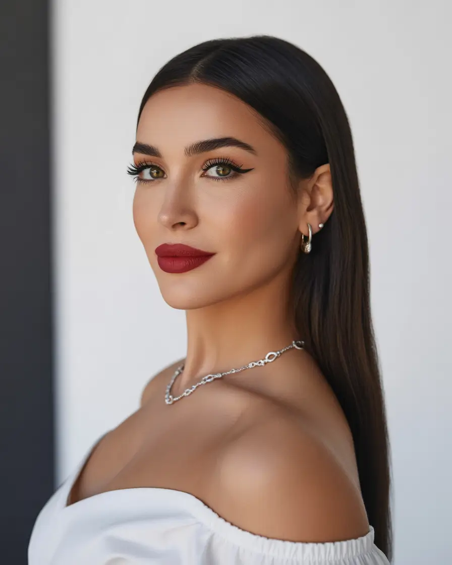 Straight hairstyles ideas 2026 Ultra Sleek Straight With High Glam Finish