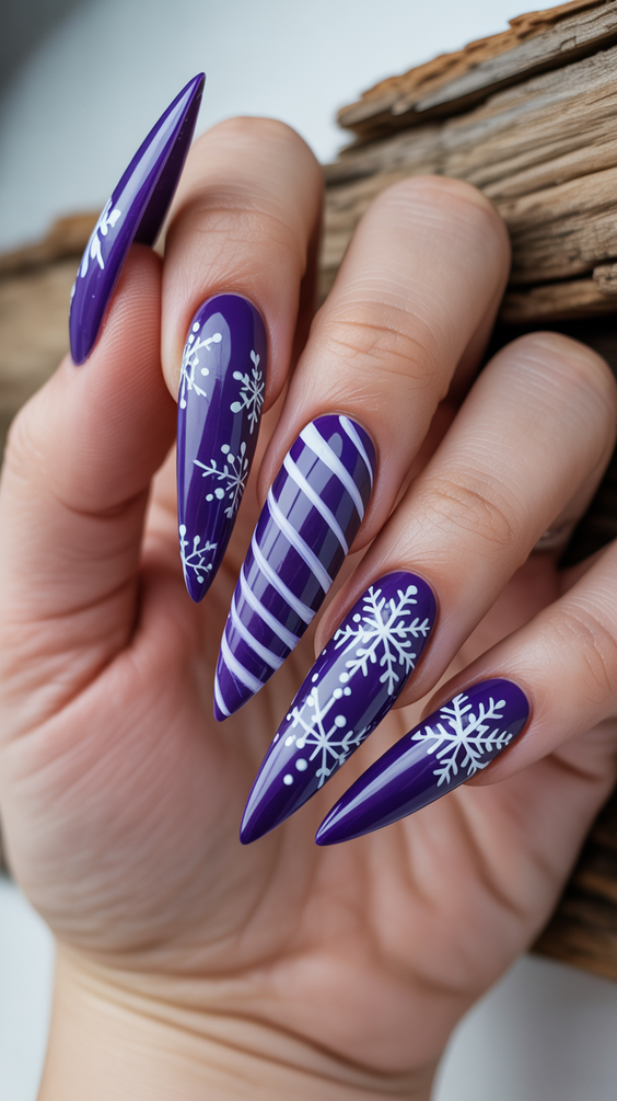 stylish almond nails 2026 winter art