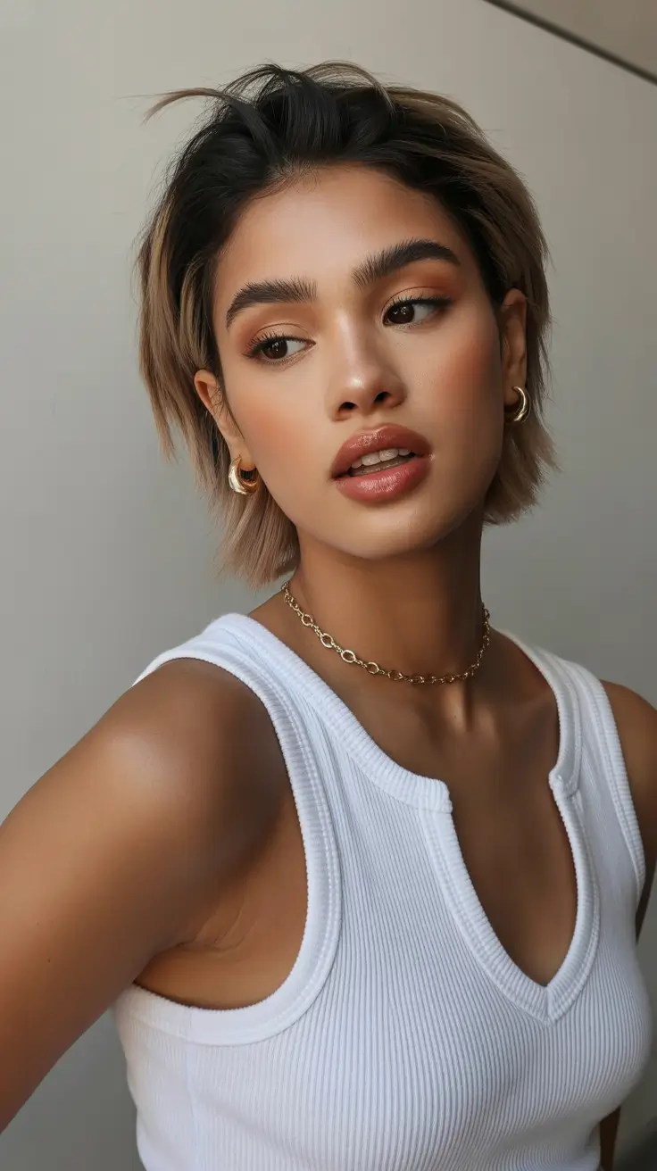 Stylish yet easy hairstyles 2026 Soft Textured Short Shag With Lived In Layers