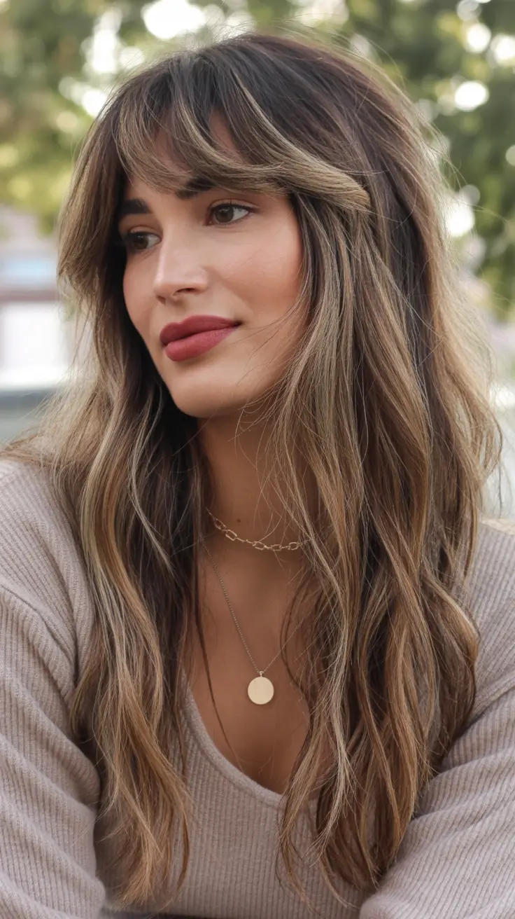 Top haircuts for long hair 2026 Golden Layered Curtain Shape