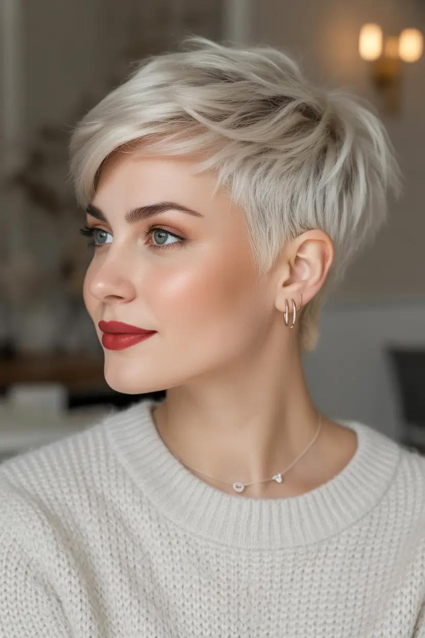 Trendy pixie haircuts 2026 Featherlight Frost Pixie
