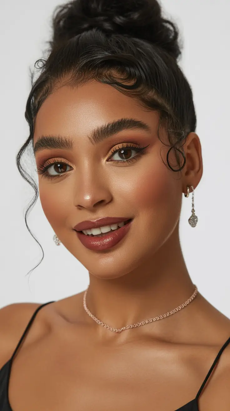 Wedding hairstyle Soft Curly Updo For Natural Texture