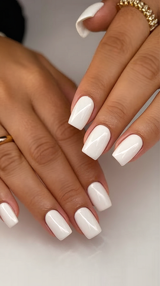 White Nails Trend 2026 – Clean, Milky, and Modern Design Ideas