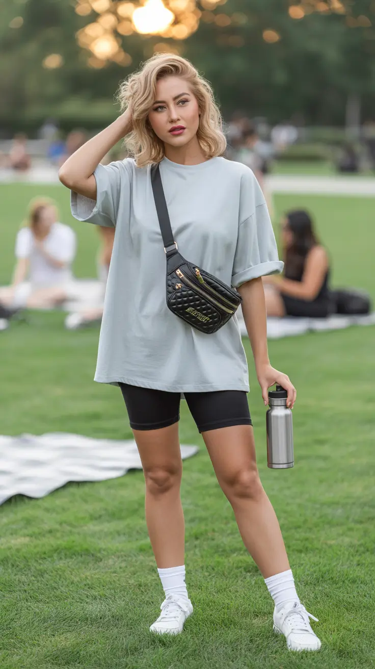 athleisure spring sport outfits for women 2026 relaxed oversized layers with soft athletic energy