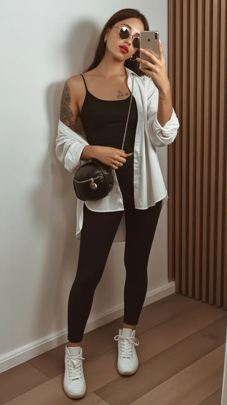 athleisure spring sport outfits for women 2026 classic black athleisure with layered ease