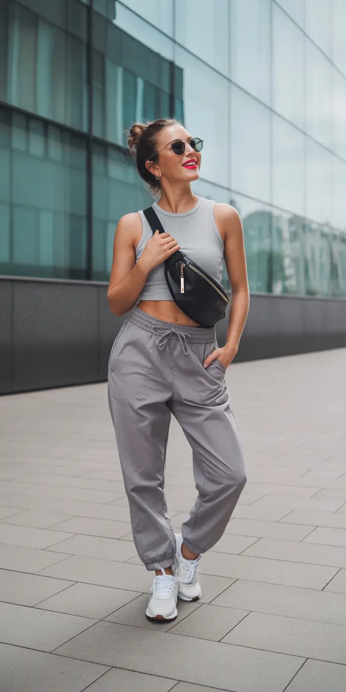 athleisure spring sport outfits for women 2026 soft utility with elevated sport basics