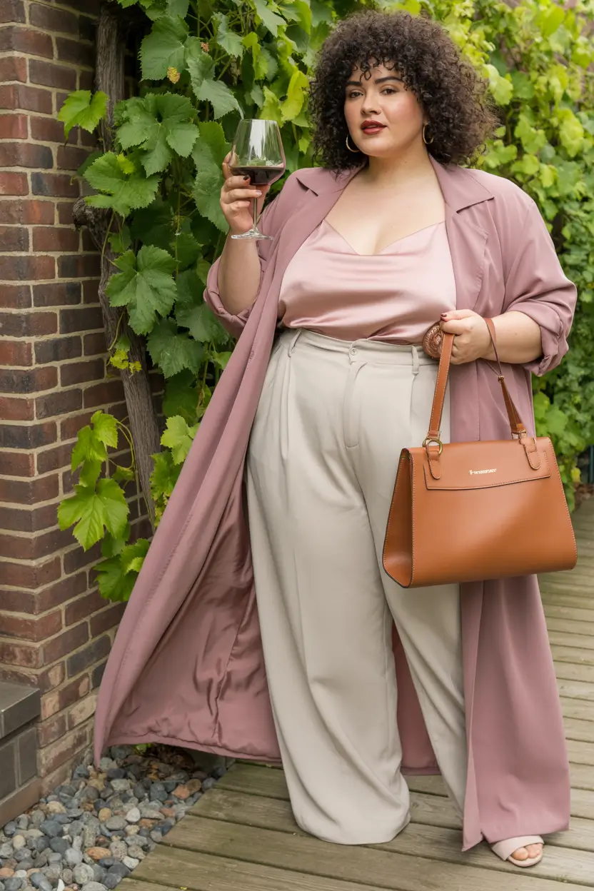 beautiful plus size spring outfits 2026 dressy neutral 9