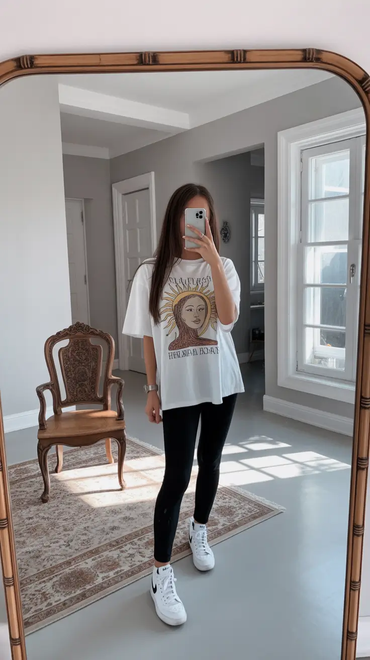 spring school outfits leggings comfy casual look