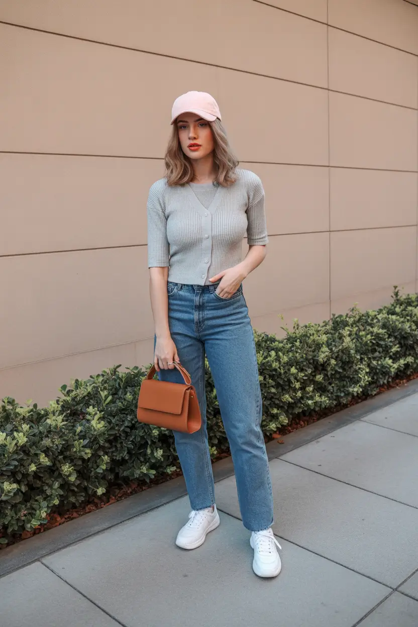 bohemian spring transition outfits 2026 vibes-soft-denim-and-knit