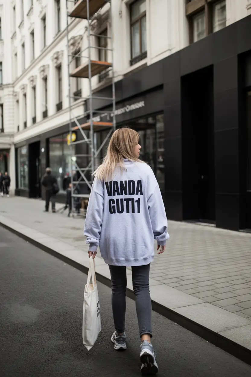 bold leggings outfit spring 2026 oversized casual