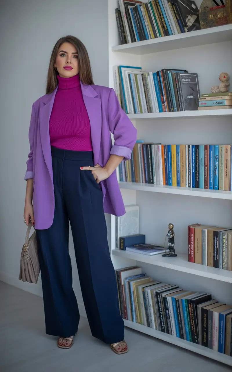 spring date night outfit 2026 bold color blazer