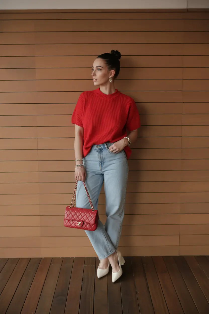 bold spring jeans outfit 2026 color focused denim looks that feel confident and current