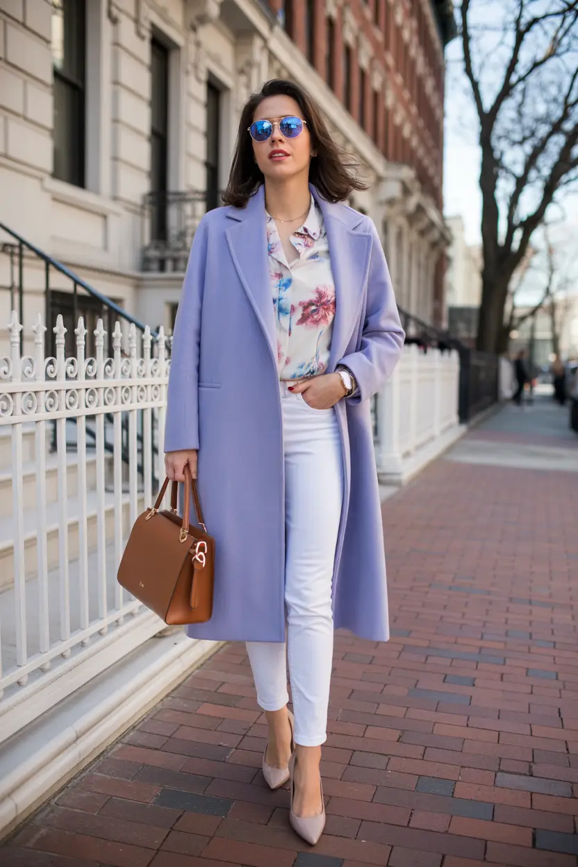 winter to spring outfits 2026 Soft Pastels With Tailored Elegance