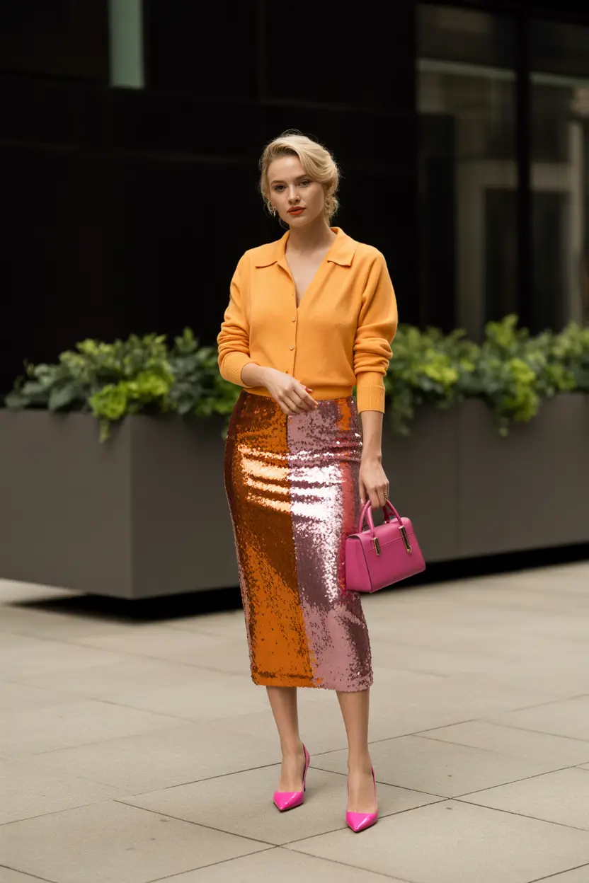 spring club outfits night party colorful sequins