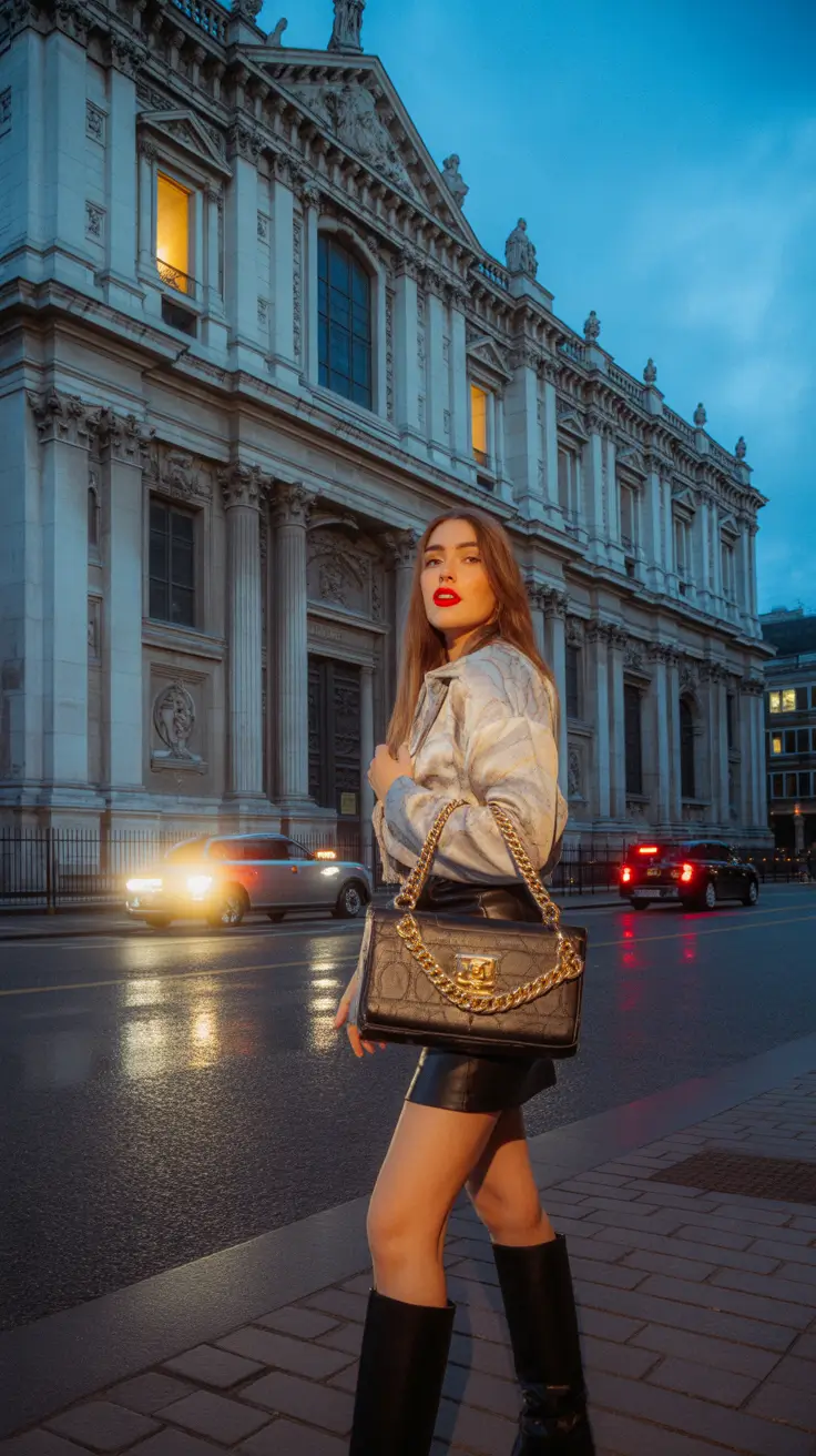 spring club outfits night party metallic jacket