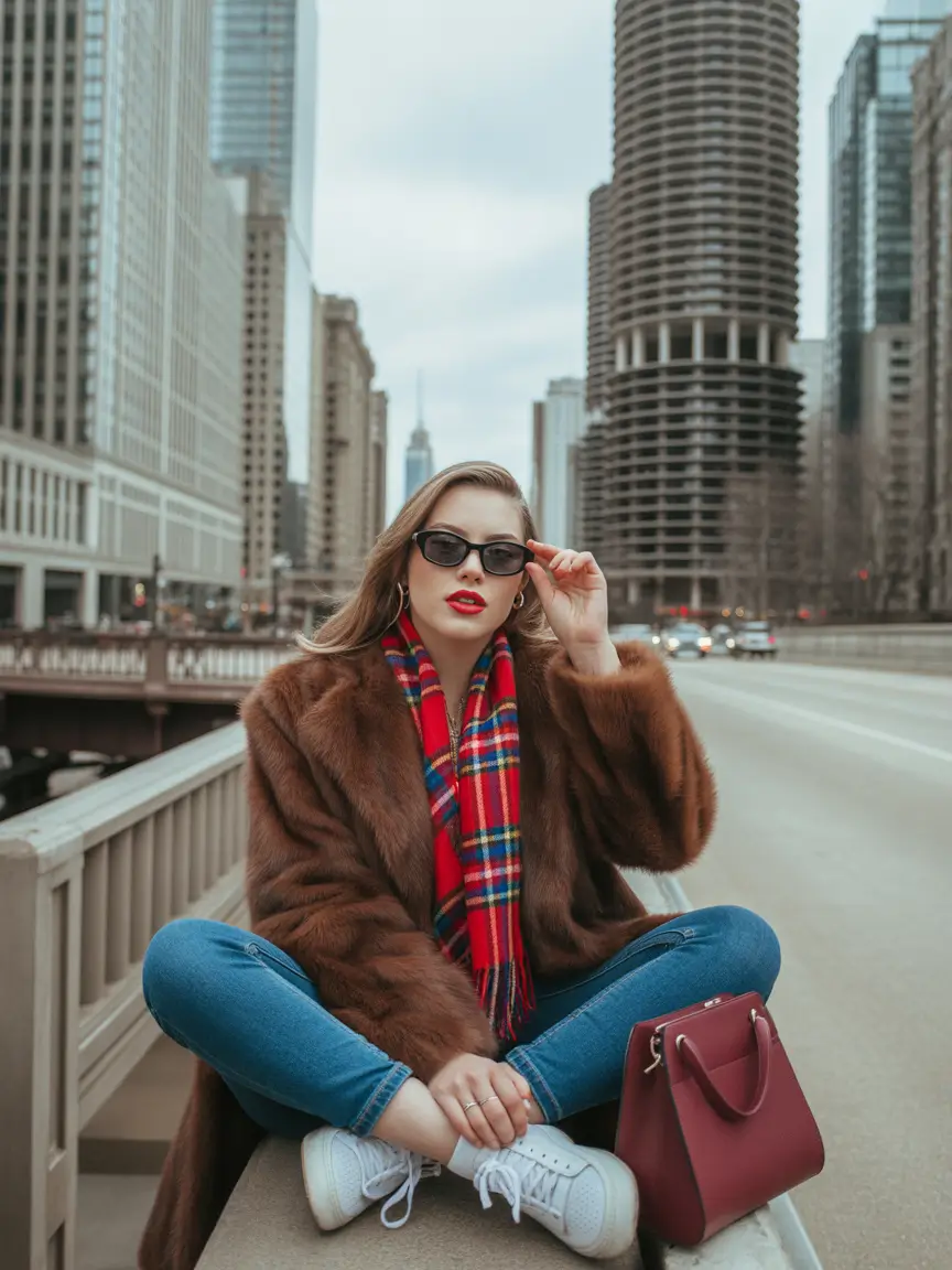 cute chicago spring outfits 2026 cozy denim layers