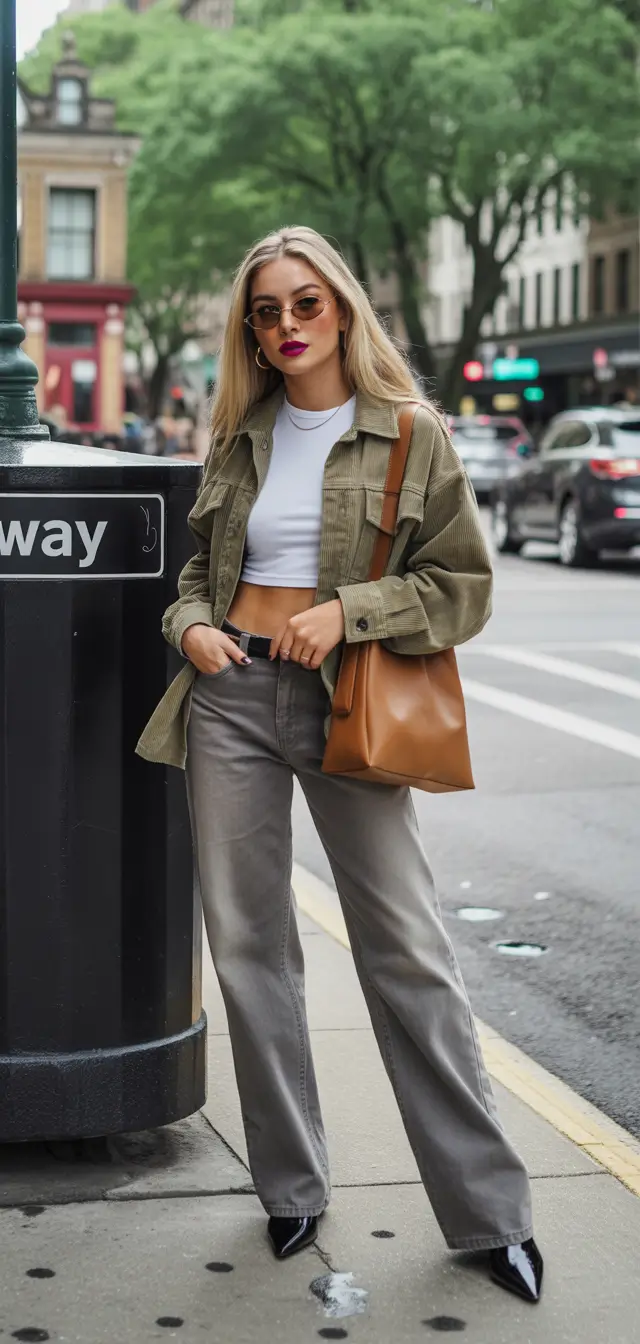 cute chicago spring outfits 2026 utility casual denim