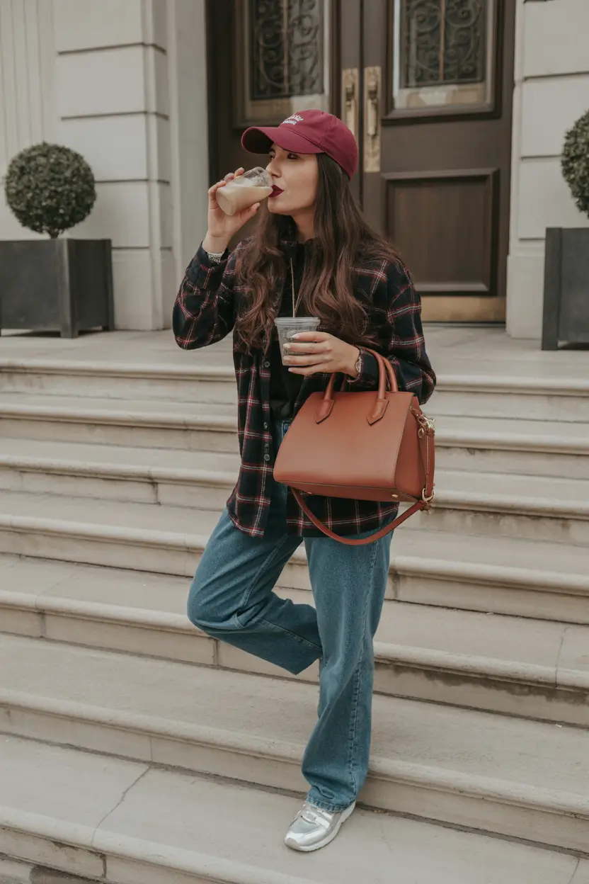 cute chicago spring outfits for 2026 casual plaid layers