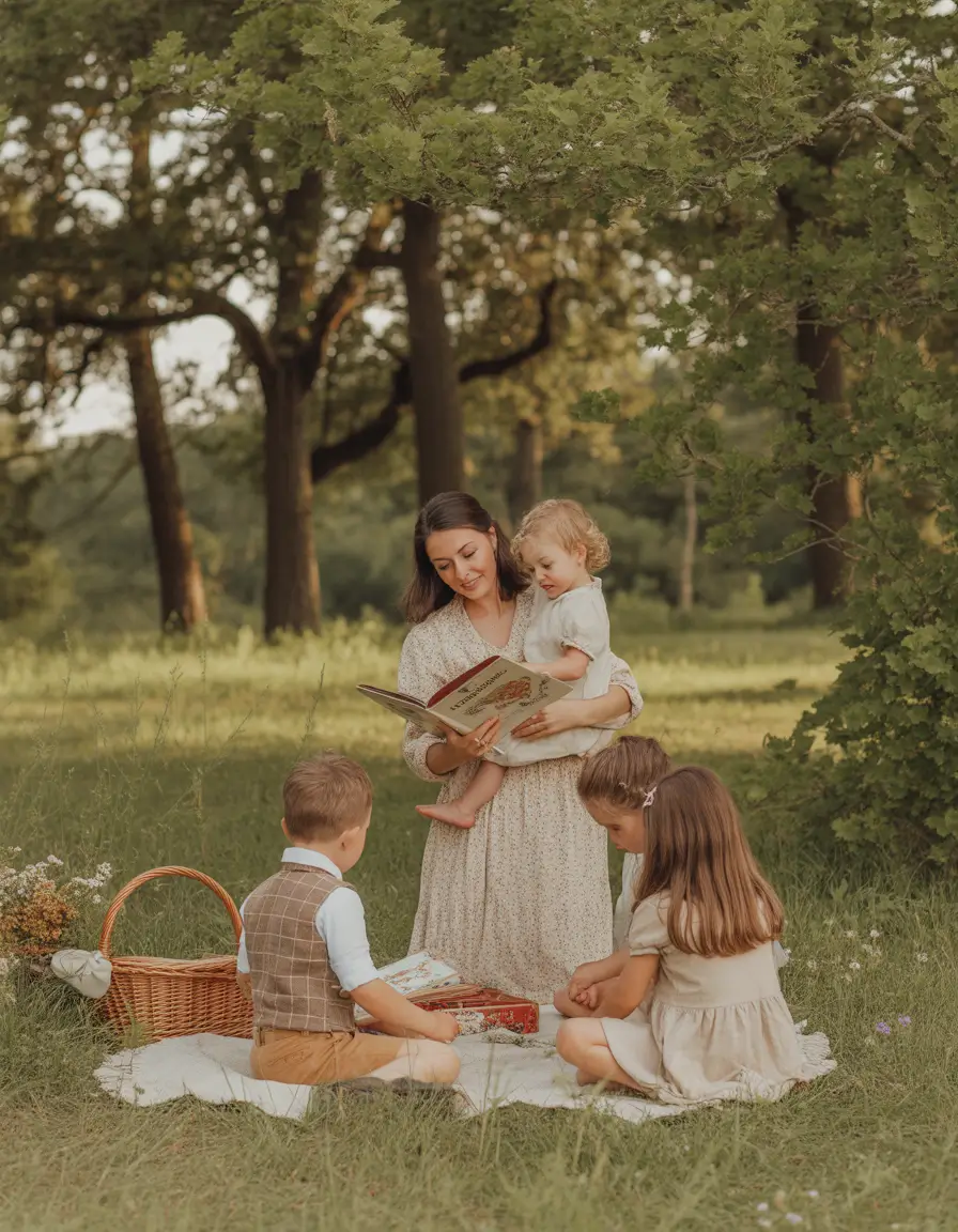 spring family pictures outfits Storybook Neutrals for Quiet Spring Moments